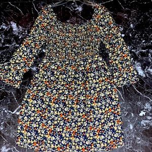 Long sleeve off the shoulder floral dress